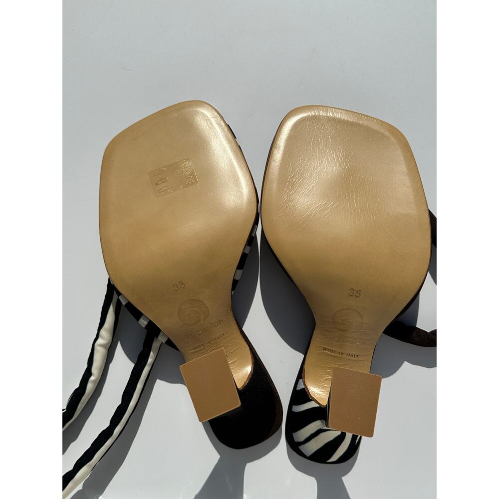 Ugo Paulon 100 Gibbs Thong Sandals Black / Brown Stripe BBW Sz 35 Handmade $550 - Picture 8 of 14